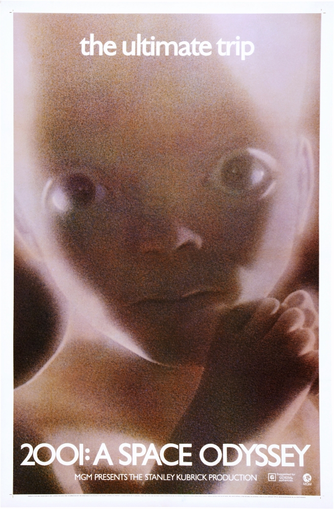 Everett Collection EVCMCDTWTHEC017HLARGE 2001 - A Space Odyssey US Poster 1968 Movie Poster Masterprint, 24 x 36 - Large