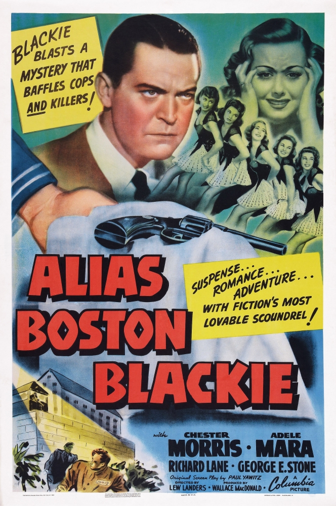 Everett Collection EVCMSDALBOEC002H Alias Boston Blackie US Poster Art From Left - Chester Morris Adele Mara 1942 Movie Poster Masterprint, 11 x 17 -  Posterazzi