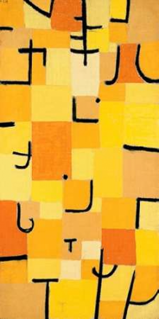 PDX2PK1945SMALL Signs in Yellow Poster Print by Paul Klee, 10 x 20 - Small
