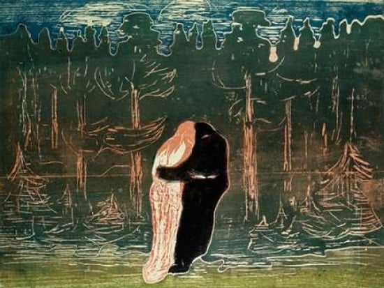 Lovers Poster Print by Edvard Munch, 11 x 14 - Small