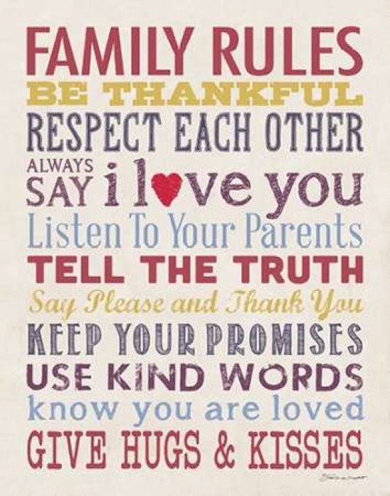 Family Rules Poster Print by Stephanie Marrott, 22 x 28 - Large