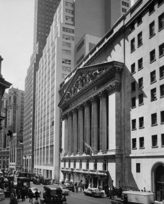 Facade of A Stock Exchange New York Stock Exchange Wall Street Manhattan New York City USA Poster Print - 18 x 24