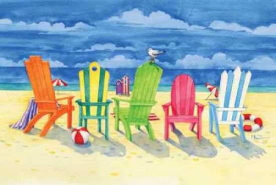 Brighton Chairs Poster Print by Paul Brent - 20 x 28 - Large