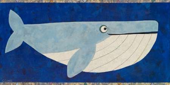 PDXC1051DSMALL Wendell The Whale Poster Print by Casey Craig, 10 x 20 - Small