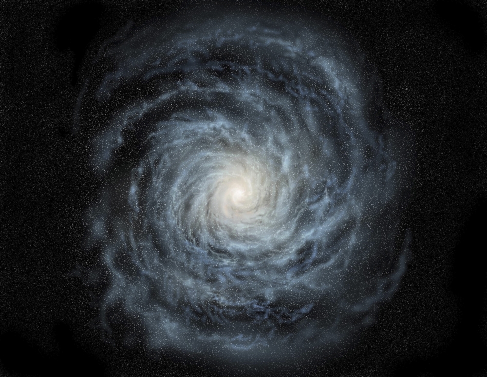 StockTrek Images PSTRMR100091S Artists Concept of A Face-On View of Our Galaxy The Milky Way Poster Print, 16 x 12