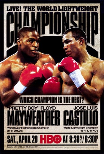 Picture of Pop Culture Graphics MOV274450 Pretty Boy Floyd Mayweather vs Jose Luis Castillo Movie Poster, 11 x 17