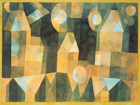 Three Houses & A Bridge Poster Print by Paul Klee, 22 x 28 - Large