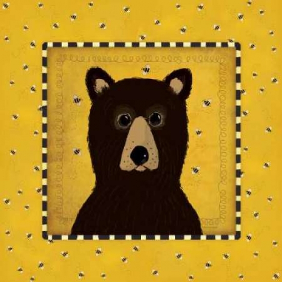 PDXSM10630SMALL Bear in Frame Poster Print by Stephanie Marrott, 12 x 12 - Small
