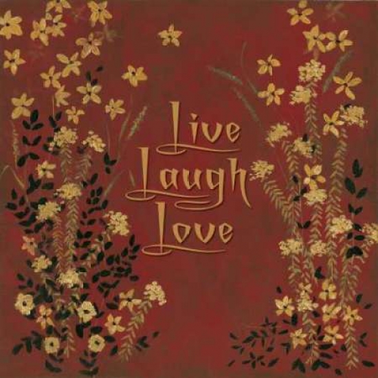 Live-Laugh-Love Poster Print by Stephanie Marrott, 12 x 12 - Small