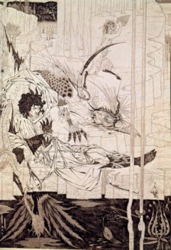 Comme Le Roi Arthur Vit La Bete by Aubrey Vincent Beardsley, 1871-1958 Poster Print, 24 x 36 - Large