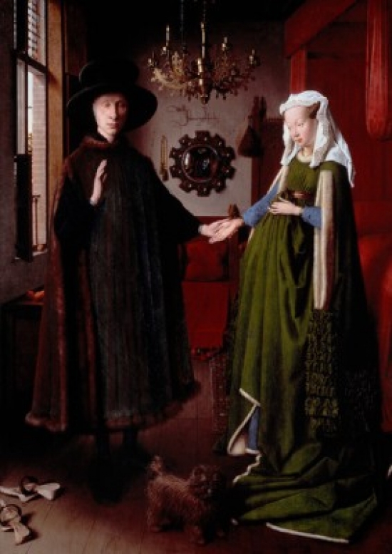 The Arnolfini Portrait 1434 Jan Van Eyck - 18 x 24