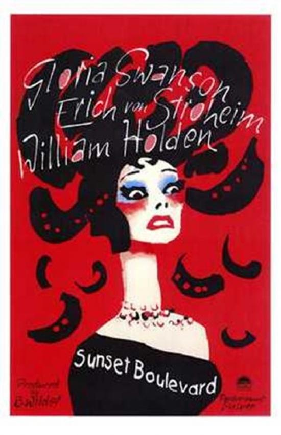 Sunset Boulevard Movie Poster, 11 x 17