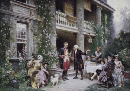 Washington At Bartrams Garden Jean Leon Gerome Ferris, 1863-1930 American Poster Print, 24 x 36 - Large