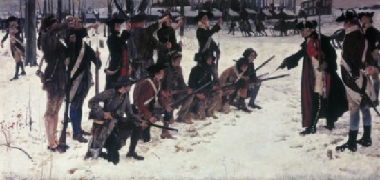 Baron Von Steuben Drilling Troops At Valley Forge Edwin Austin Abbey - 1852-1911 American Poster Print - 18 x 24