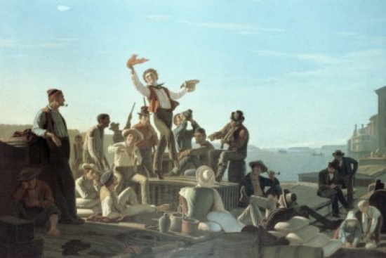 Superstock SAL9004565 The Jolly Flatboatman George Caleb Bingham, 1811-1879 American Poster Print, 18 x 24