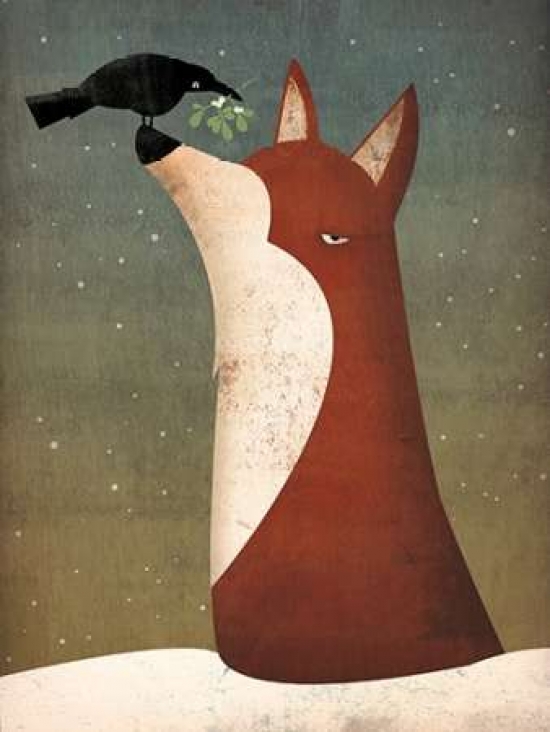 Fox & Mistletoe Poster Print by Ryan Fowler - Small