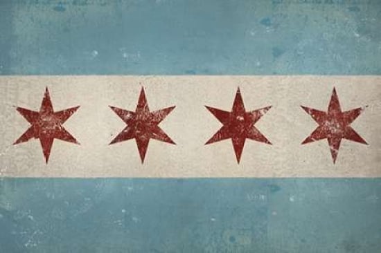 Chicago Flag Poster Print by Ryan Fowler - 12 x 18 - Small