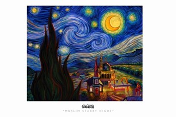 Muslim Stary Night Movie Poster - 17 x 11