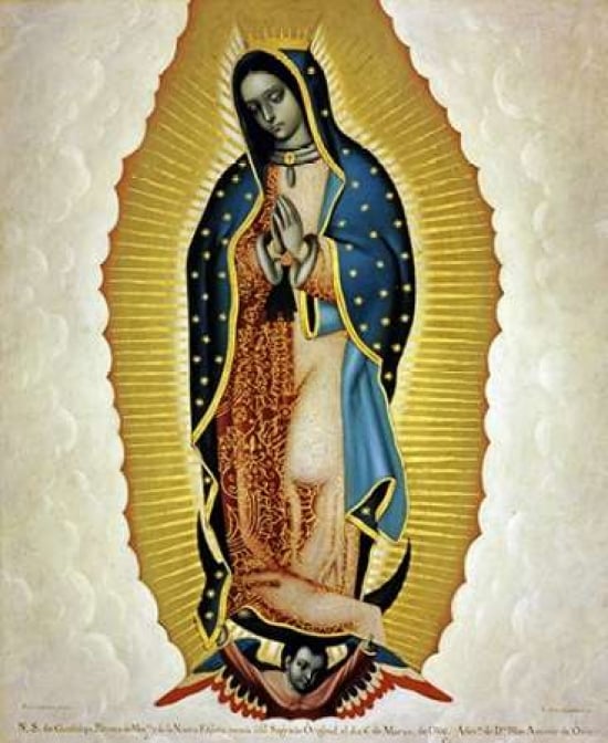 La Virgen De Guadalupe Poster Print by Miguel Cabrera, 10 x 12 - Small