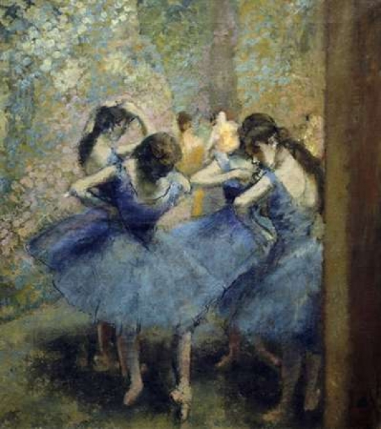 Blue Dancers Poster Print by Edgar Degas, 24 x 24 - Large