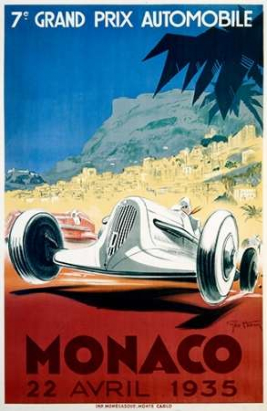 Monaco & 22 Avril 1935 Poster Print by Geo Ham - 24 x 36 - Large