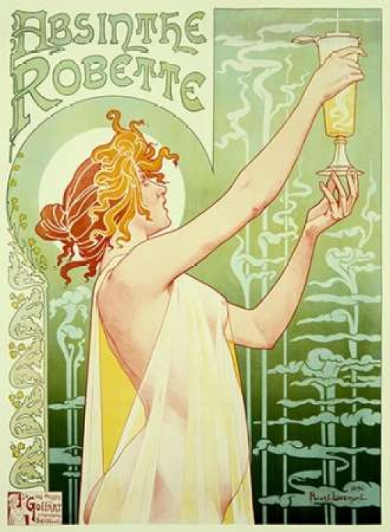 Absinthe Robette Poster Print by Privat Livemont - 9 x 12 - Small