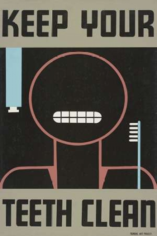 Keep Your Teeth Clean Poster Print by Wpa - 12 x 18 - Small