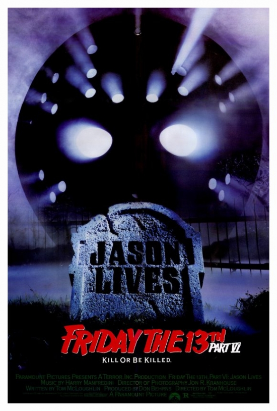 MOVCF3436 Friday The 13th Part 6 - Jason Lives Movie Poster Print, 27 x 40 -  Pop Culture Graphics