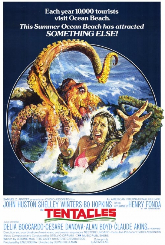 MOVEF3435 Tentacles Movie Poster Print, 27 x 40