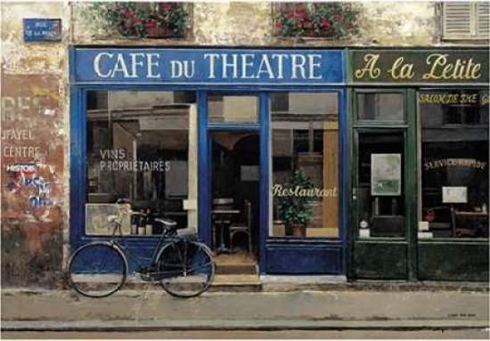 Picture of Art In Motion PDX125HAK1003LARGE Cafe Du Theatre Poster Print by Chiu Tak Hak&#44; 20 x 28 - Large