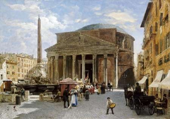 The Pantheon Rome Poster Print by Veronika Mario Herwegen-Manini, 20 x 28 - Large