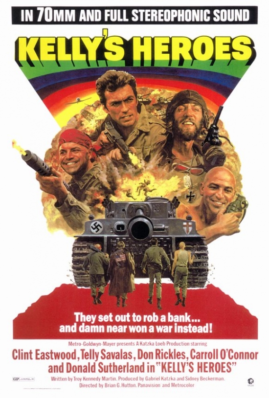 Picture of Pop Culture Graphics MOVAF9182 Kellys Heroes Movie Poster Print, 27 x 40