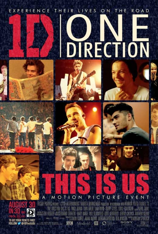 One Direction Movie Poster, 11 x 17