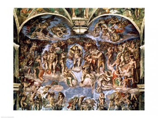 Last Judgement From The Sistine Chapel 1538-41 Poster Print by Michelangelo Buonarroti - 24 x 18 in.