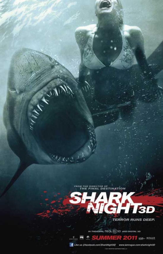 Shark Night 3D Movie Poster Print - 27 x 40