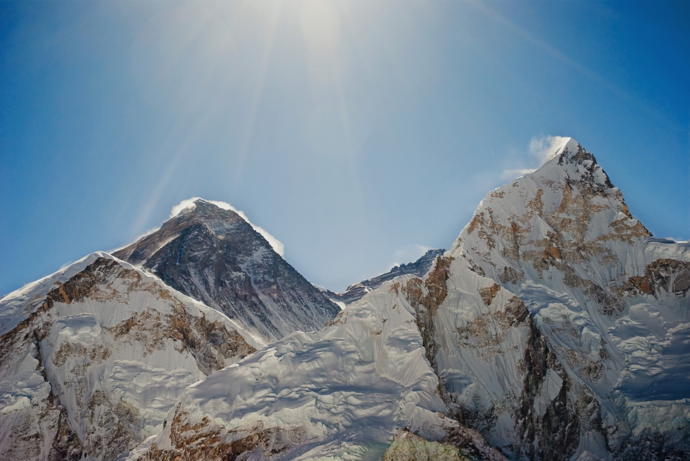 Mount Everest & Nuptse - Khumbu Nepal Poster Print - 19 x 12