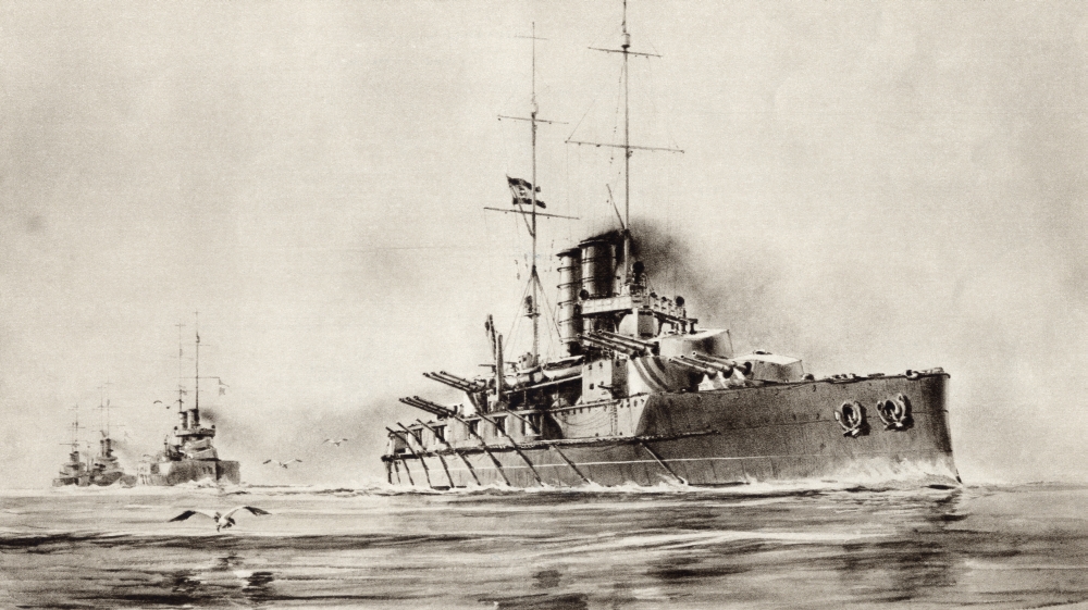 Sms Viribus Unitis The First Austro-Hungarian Dreadnought Battleship of The Tegetthoff-Class From The Illustrated War News 1914 Poster Print - 19 x 11