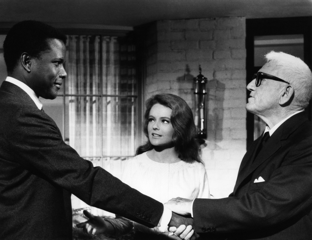 Everett Collection EVCMBDGUWHEC029H Guess Whos Coming To Dinner Sidney Poitier Katharine Houghton Spencer Tracy 1967 Photo Print, 14 x 11