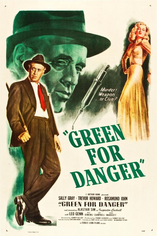 Everett Collection  Green For Danger L-R - Alastair Sim Sally Gray On US Poster Art 1946 Movie Poster Masterprint, 24 x 36 - Large -  Posterazzi, EVCMCDGRFOEC007HLARGE