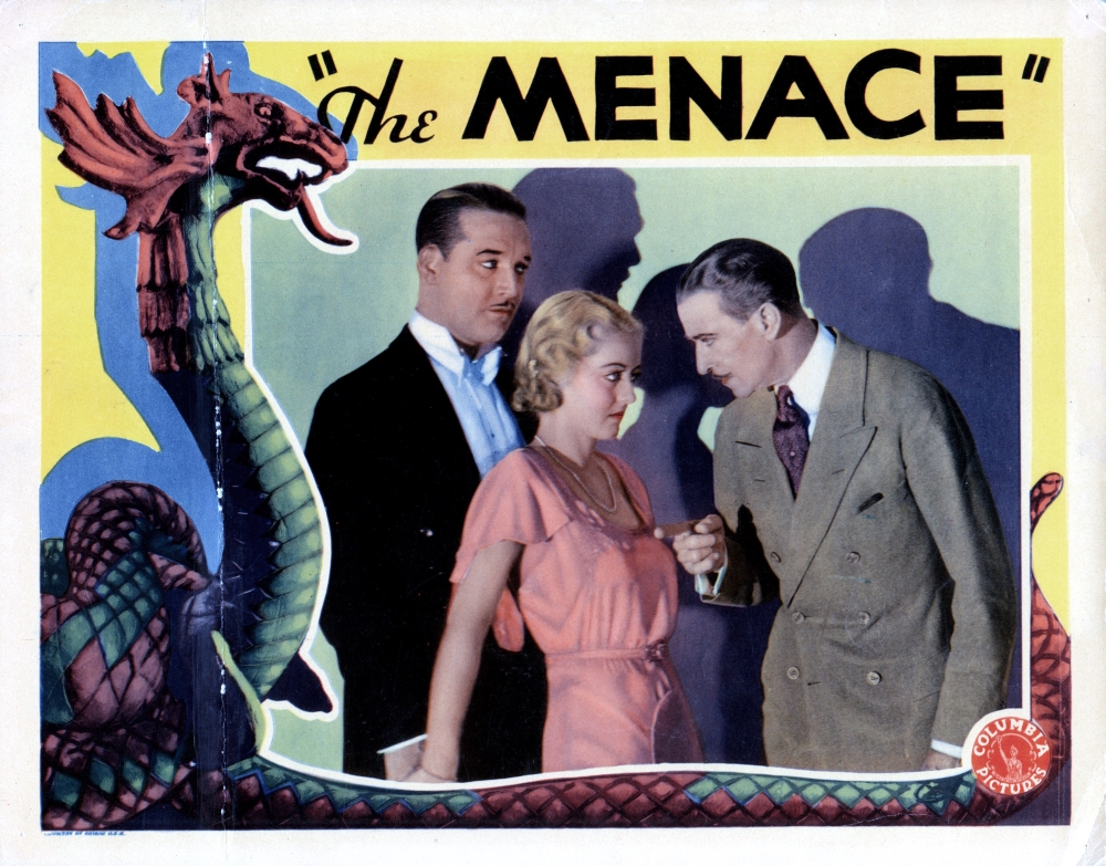 Everett Collection EVCMCDMENAEC003H The Menace From Left Walter Byron Bette Davis H.B. Warner 1932 Movie Poster Masterprint, 14 x 11