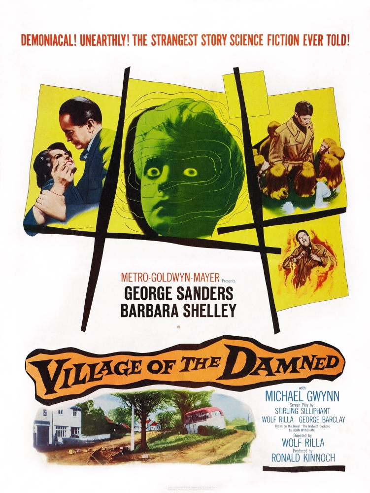 Everett Collection  Village of The Damned US Poster Art Top Left Inset - Barbara Shelley George Sanders 1960 Movie Poster Masterprint, 11 x 17 -  Posterazzi, EVCMCDVIOFEC013H