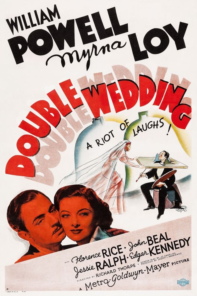 Everett Collection EVCMMDDOWEEC002H Double Wedding From Left - William Powell Myrna Loy 1937 Movie Poster Masterprint, 11 x 17