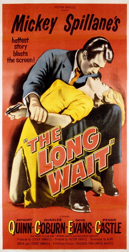 Everett Collection EVCMSDLOWAEC009H The Long Wait Anthony Quinn Peggie Castle 1954 Movie Poster Masterprint, 11 x 17