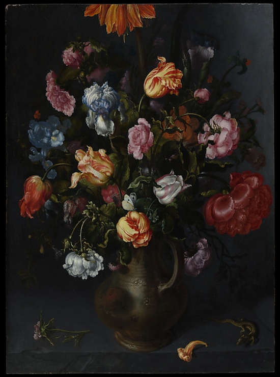 A Vase with Flowers Poster Print by Jacob Vosmaer