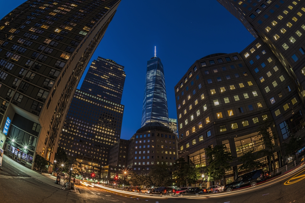World Trade Center at Twilight Battery Park City - New York New York City United States of America Print