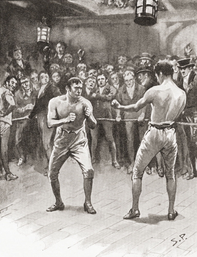 Picture of Design Pics  Bare-Knuckle Boxing in The 19th Century. Aka Bare-Knuckle Prizefighting Or Fisticuffs It Was The Original Form of Boxing From The Strand Magazine Published 1896 Poster Print&#44; 12 x 16