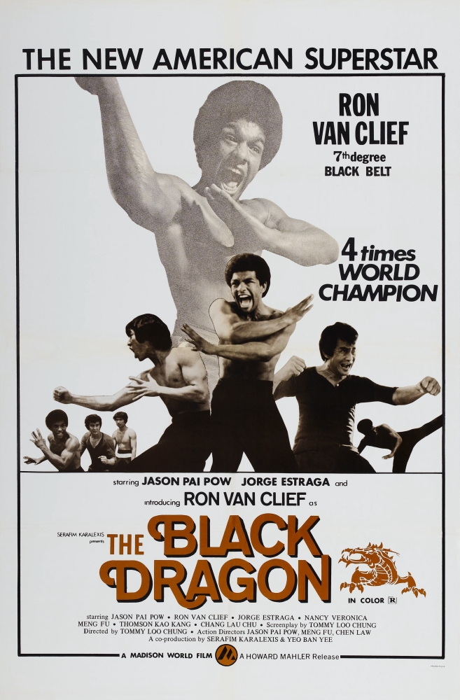 Everett Collection EVCMCDTHBLEC009H The Black Dragon US Poster Center - Ron Van Clief 1974 Movie Poster Masterprint, 11 x 17