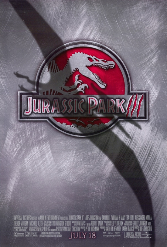 Jurassic Park 3 Movie Poster Print, 27 x 40