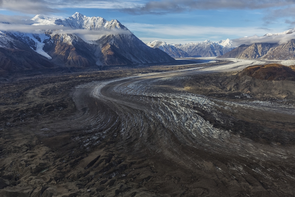 Kluane National Park & Reserve with Kaskawalsh Glacier & Mount Maxwell - Yukon Canada Poster Print - 19 x 12 in.