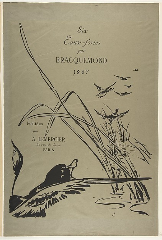 MET384853 Title Page for Six Published Etchings Poster Print by F Lix Bracquemond, French Paris 1833 1914 Svres, 18 x 24
